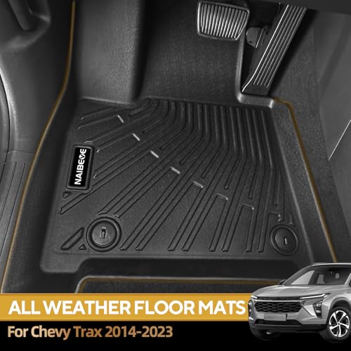 Naibeve Floor Mats for Chevy Trax 2014-2023-All Weather for Chevrolet Trax Floor Mats & Cargo Mat & Backrest Mats Waterproof Interior Accessories - size: 8)Trax|2014-2023