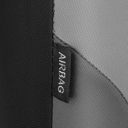 CAR PASS EVA Waterproof Car Seat Covers Front Seats,Gray Two Front Seat Covers,Airbag Compatible,Automotive Seat Covers Universal Fit Sedans,Cars,Vans,SUVs,Trucks (Black and Gray) - color: Black and Gray Waterproof, size: Two Front Seat