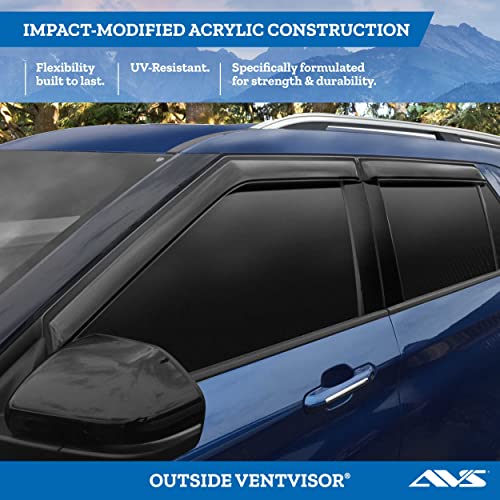 Auto Ventshade [AVS] Outside Mount Rain Guards for 2011 - 2020 Toyota Sienna | Window Vent Visors, 4 pcs. - Smoke | 94365