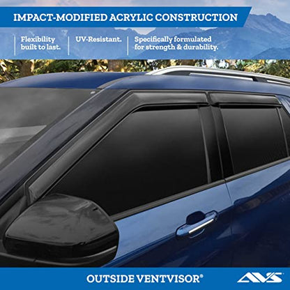 Auto Ventshade [AVS] Outside Mount Rain Guards for 2011 - 2020 Toyota Sienna | Window Vent Visors, 4 pcs. - Smoke | 94365