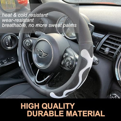 PINCTROT Large Size Comfy Grip Steering Wheel Cover, Anti-Slip Design, 15.5-15.75 Inch(Silicone White) - color: 5.White, size: Large Size[15 1/2''-15 3/4'']