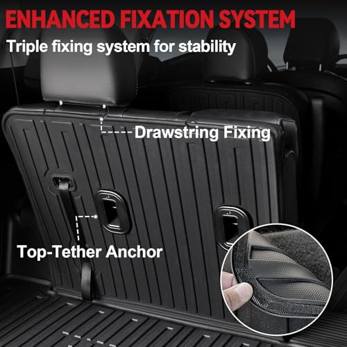 Floor Mats for Kia Telluride 2020-2025, All Weather Floor Mats Trunk Cargo Liner with Backrest Protectors Accessories, Full Coverage Set (Fit 7/8 Sests) - size: For Kia Telluride | 2020-2025