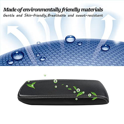 SKTU for 2022 2023 Chevrolet Bolt EUV Center Console Cover 2023 Bolt EUV Armrest Cover 2022 2023 Bolt EUV LT/Premier Console Cover Center Console Soft Cushion for Bolt EUV LT/Premier (White Line) - color: for 2022 2023 Bolt EUV