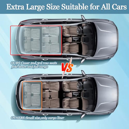 SUV Cargo Liner for Dogs Car Seat Cover Waterproof Non-Slip Car Seat Protector for Dogs Cargo Cover with Bumper Flap Protector for Cars, SUV and Truck, Universal Cargo Mat, 90"x55" - size: 55" x 90"