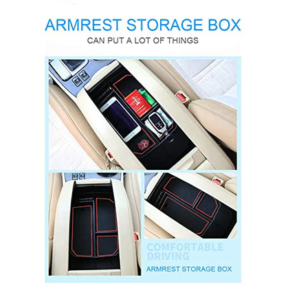 JSCARLIFE Car Center Console Armrest Box Glove Box Organizer Tray Secondary Storage Compatible for 2015-2017 Toyota Highlander