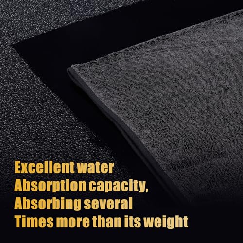 2-Pack Microfiber Car Drying Towel – Extra Large 24” x 36”, Streak-Free, Scratch-Free, and Ultra-Absorbent for Effortless Car Detailing