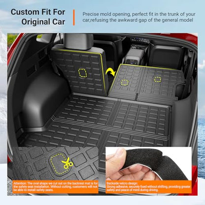 powoq Cargo Mat Compatible with 2022-2025 2026 Tucson Trunk Mat Cargo Liner TPE All Weather Protection Trunk Liner Backrest Replacement for 2022-2025 2026 Tucson Accessories (Trunk Mat+Backrest Mats) - size: Compatible With Tucson | 2022-2026