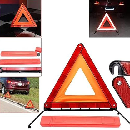 Riloer Visibility Car Emergency Roadside Kit Safety Triangle Warning Kit Car Roadside Emergency Kit with Reflective Warning Triangle Visibility Roadside Vest for Car Trucks
