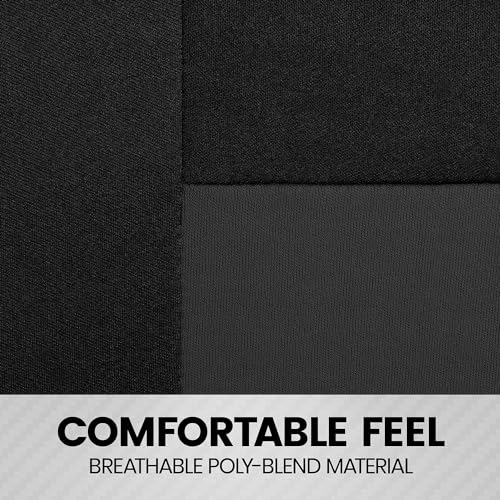 BDK PolyPro 2-Pack Front Car Seat Covers Set in Charcoal/Black - Front Seat Covers for Cars Trucks Vans SUVs Sedans, Easy to Install Front Car Seat Cover Protection, Universal Fit Car Accessories - color: Charcoal Gray