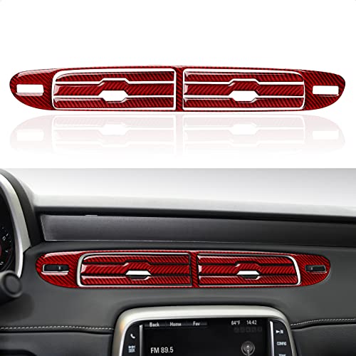 Car Sticker Carbon Fiber Decal Interior Trim Accessories for Chevrolet Camaro 2010 2011 2012 2013 2014 2015 （Center Air Vent） - color: Center Air Vent