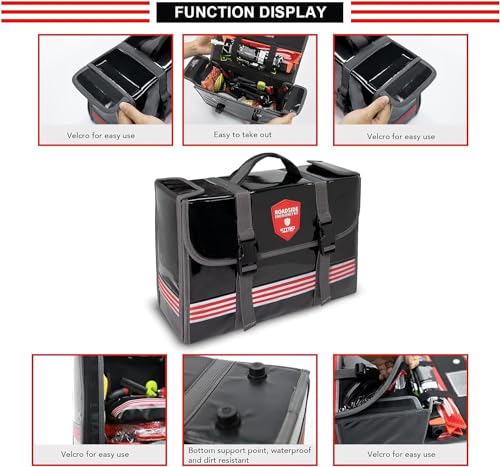 Car Emergency Kit (126 Piece)，Gift for Father Women Friend, Premium Roadside Assistance Essentials with Jumper Cables Tow Rope- Ideal Auto Road Safety Kit for Truck, RV