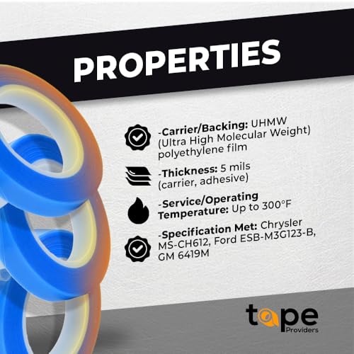 WOD SPT5A UHMW Polyethylene Transparent Film 5 Mil Slick Tape, 3 inch x 36 yd. Aggressive Adhesive - Squeak Reduction, Drawers, and Bearings - color: 36 Yards, size: 3 in.
