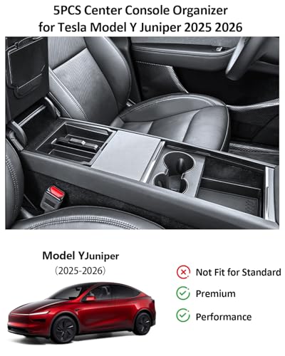 5PCS Double-Layer Center Console Organizer Tray for Tesla Model Y Juniper 2025 2026 Accessories Refreshed Car Storage Tray Armrest Tray Insert Cup Holder Hidden Compartment Storage Box - size: Juniper (Style 3)