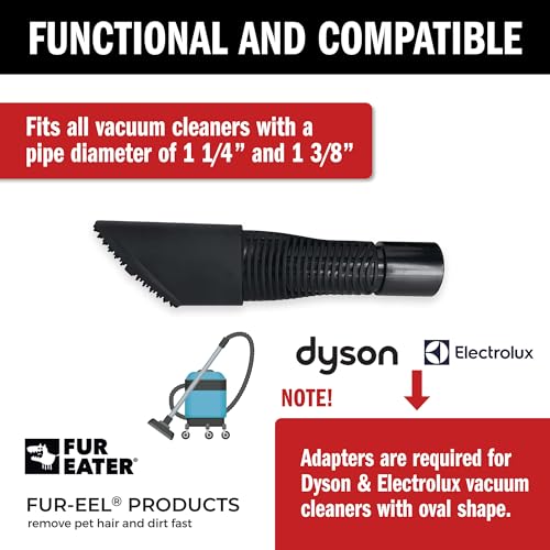 Pet Hair Removal Vacuum Attachment V1.0 for Car Detailing with 6 Replaceable Rubber Brush Heads, No Clog Airflow, Fits 1 1/4 and 1 3/8 in Hoses, 32mm 35mm - color: Refill x2, Fang, Adapter