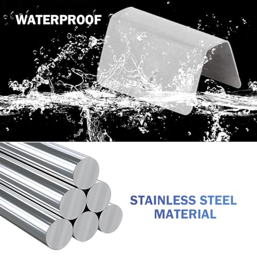Shakas 12 PCS Car Wind Deflector Clips, Stainless Steel Wind and Rain Deflector Channel Fixed Window Clip, Modification Installation Tuning Accessory, Compatible with HEKO G3 Sned (Silver)