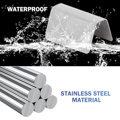 Shakas 12 PCS Car Wind Deflector Clips, Stainless Steel Wind and Rain Deflector Channel Fixed Window Clip, Modification Installation Tuning Accessory, Compatible with HEKO G3 Sned (Silver)