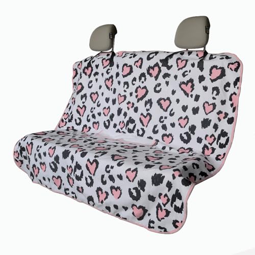 Back Seat Cover for Car Trucks Van SUV,Waterproof Rear Bench Towel Seat Covers for Dogs and Kids,Automotive Backseat Protector (Leopard Print) - color: Leopard Print, size: Rear Bench Seat Towel