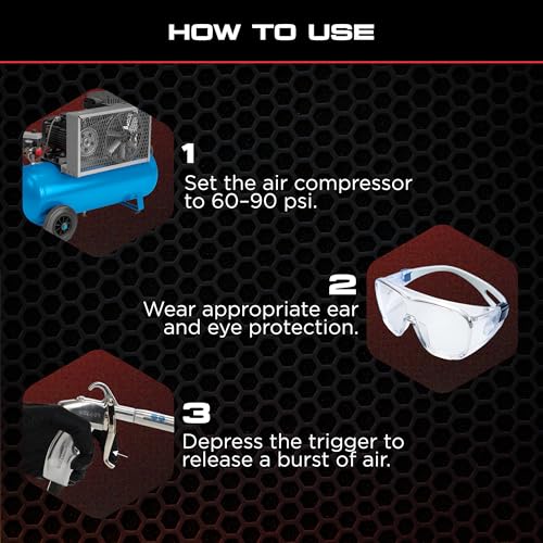 Tornador Z-014 Air Blow Out Tool | High-Performance Air Blower for Fast Car Detailing | Quickly Cleans & Dries Hard-to-Reach Areas | Essential Tool for Professionals - size: Z-014