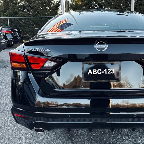 2 Packs License Plate Frame Carbon Fiber Printed Aluminum Metal Licence Plate Holder for Car Universal Fit for Men Women - color: Carvon Fiber Printed