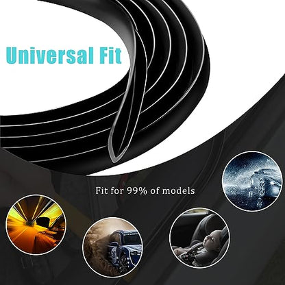 Pincuttee 4M/13.1FT Car Window Seal Strip,Car Window Weather Stripping Seal,Universal Auto Window Rubber Draft Seal Strip with Installation Tool(V-Shape)
