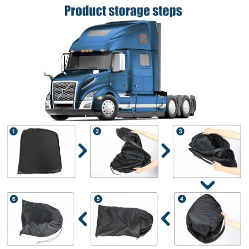 Side Window Sun Shade for Volvo VN/VNL/VNR/VAH/VNX 2002-2026,Custom Fit 210T Reflective Sunshade for Semi Truck, 6-Layer Heat Insulation Privacy Protector, Block 99% UV Rays, 2PCS - size: Volvo VN / VNL / VNR / VAH / VNX 2002-2026