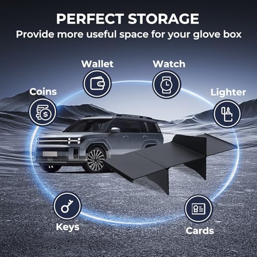 Glove Box Organizer Compatible with Hyundai Santa Fe 2026 2025 2024, Interior Accessories Glove Box Compartment Insert Storage Dividers for 2024-2026 Santa Fe, Black - style: 10) Fits for 2024-2026 Santa Fe