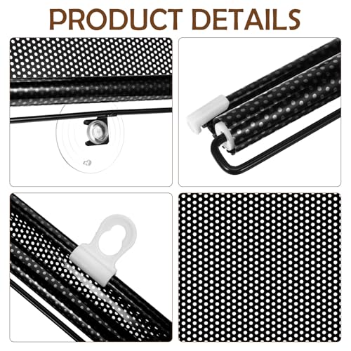 PATKAW (1 Pcs) Window Blinds, Blackout Shades No Drill, Suction Cup Temporary Roller Blind, Light Blocking Window Cover for Bedroom, Office, Nursery, Home Privacy, Travel, Rv and Car - size: 125.00X40.00X1.00CM