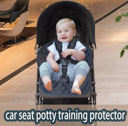 Gulissa 2 Pack Piddle Pad - Potty Training Car Seat Protector, Waterproof Car Seat Cover for Car Seats & Strollers, Non-Slip, Leak-Proof & Washable Fits All Seats for Ages 6 Months to 4 Years (Black) - color: Black