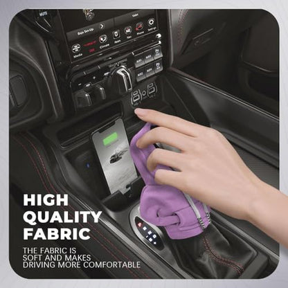 Gear Shift Hoodie, Gear Shift Cover, Fashionable Hoodie Automotive Gear Shift Knob Protector, Car Accessories Mini Sweater Gear Shift Knob Cover for Car Gear Shift Levers (Purple-2PCS) - color: Purple-2PCS