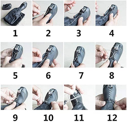 Auto Car Leather Gear Shift Knob Cover for Honda Civic 10th Gen 2021 2020 2019 2018 2017 2016 Accessories (B) - color: B