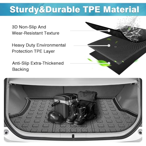 Mixsuper Custom Fit Cargo Liner for 2010-2011 Toyota Prius Base, 2012-2015 Toyota Prius Two/Three/Four/Five, All Weather Rear Cargo Trunk Mat Black - size: Fit for Toyota Prius | 2010-2015