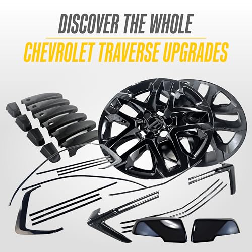 Trim Illusion Chrome Delete Gloss Black Door Handle Covers for Chevrolet-(13-20 Impala, 16-25 Malibu, 18-24 Equinox, 18-23 Traverse, 19-26 Blazer), GMC-(17-23 Acadia, 18-24 Terrain) | US Patented