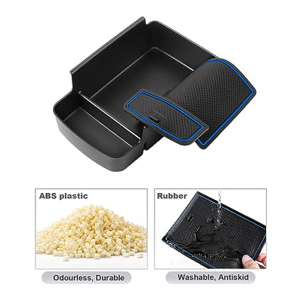 SKTU for 2024 2025 2026 Buick Envista Center Console Organizer 2024 2025 2026 Envista Console Tray 2024 2025 2026 Envista Accessories Armrest Box Envista Tray with Sunglasses Holder (Blue) - color: 2024-2026 Envista Blue