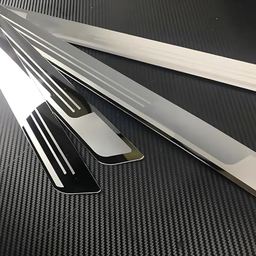 4 Pcs Door Sill Protector Heavy-Duty Scuff Plate Anti-Scratch Guards for Cadillac CTS 2014-2019 Stainless Steel Step Trim Entry Guard