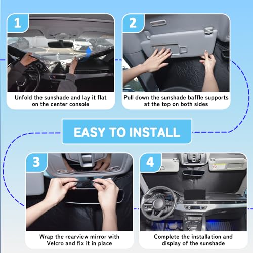 Custom Fit Windshield Sun Shade for Lexus GX 2010-2023, Blocks UV & Heat, Front Window Sunshade Accessories, Easy Fold & Store Keep Your Car Cooler - size: for 2010-2023 Lexus GX