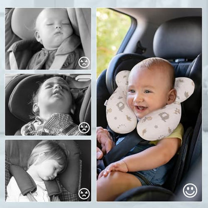 Baby Travel Pillow Upgraded, Soft Baby Head Support Pillow for Newborn Toddler, Babies Neck Car Seat, Pushchair and Strollers, Flower - color: Flower