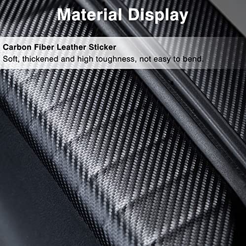 Newace Car Door Sill Protector Compatible with Silverado: Door Entry Guard Scuff Sill Protector Plate Accessories Carbon Fiber Anti-Scratch Sticker 1500 2500 3500 HD- 4Pcs Full Coverage(Red)