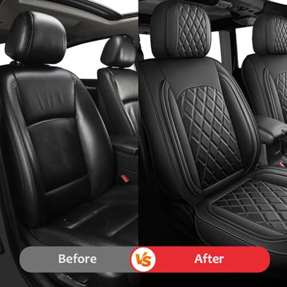 MIROZO Tacoma Seat Covers Black,Waterproof Truck Seat Covers Fits for 2016-2023 Toyota Tacoma Crew Cab,Automotive Seat Cover Full Set,Pickup Cushion Front & Rear Seat Cover Set(Black, Full Set) - color: Black, size: Full Set（2016-2023 Tacoma）