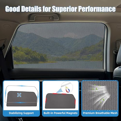 Car Window Shades for 2015-2020 Kia Sorento - Rear Side Window Sun Shade for Baby, Breathable Mesh Car Privacy Window Covers, UV Protection and Heat Insulation for Road Trips, Napping, Camping - size: Sorento(2015-2020)R-2PCS