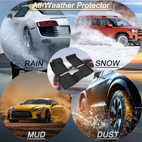 Floor Mat Compatible with 2023-2026 Honda HRV，All Weather Waterproof Durable Anti-Slip Odorless TPE Front Rear Rows Full Set Protection Custom-Fit High-Raised Lip Carpet Liner - size: For CRV 2007-2011