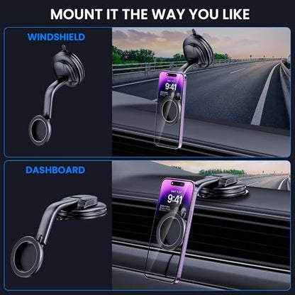 DOLYOFG for Magsafe Car Mount,【Strong Magnets & Low Profile】 Magnetic Phone Holder for Car Dashboard Windshield Universal Hands Free Car Phone Holder for iPhone 15 14 13 12 Pro Max Plus Android