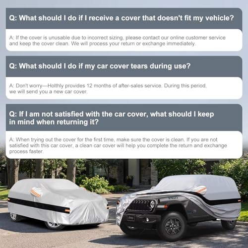 10 Layers Car Cover Custom Fit for Jeep Wrangler 4Door 4dr, Waterproof All Weather for Automobiles, Outdoor Full Cover Sun Dust Rain Protection with Cotton. Silver - size: Custom Fit for JEEP Wrangler-4