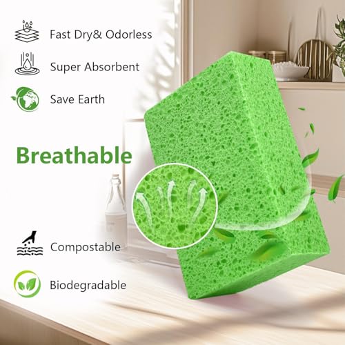 Windshield Cleaner Tool 22.5" L - Car Interior&Exterior Window Cleaning Kit with Extendable Handle&4 Microfiber Pads and Thick Large Wash Sponge, Auto Glass Wiper Brush Kit for Cars Home (7pcs Green) - color: Green
