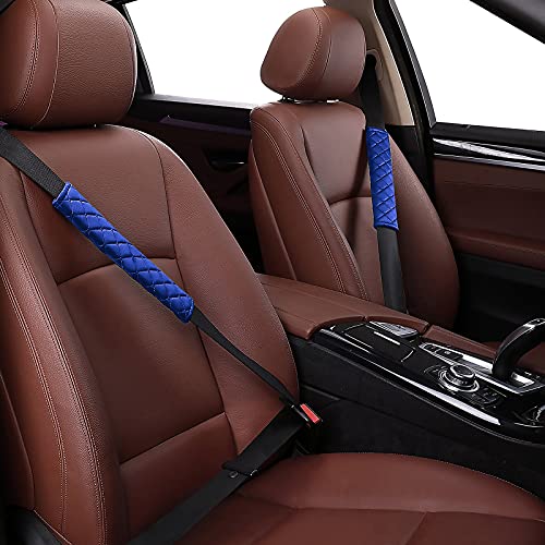 4 Pack Universal Car Seat Belt Pads, Adult Seat Belt Shoulder Strap Covers Harness Pad for Car/Bag,Soft Comfort Helps Protect You Neck Shoulder from The Seat Belt Rubbing (4pack-Blue) - color: blue