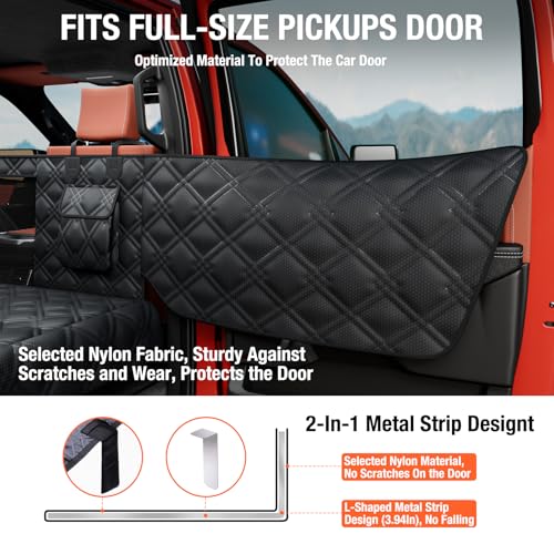 Surfcabin Truck Back Seat Extender for Dogs – Waterproof Full Size Pickup Pet Seat Cover with Door Protection, Hard Bottom Holds 420 lbs Dog Hammock for F150, RAM 1500 & More - size: Fit for Fullsize Trucks