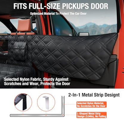 Surfcabin Truck Back Seat Extender for Dogs – Waterproof Full Size Pickup Pet Seat Cover with Door Protection, Hard Bottom Holds 420 lbs Dog Hammock for F150, RAM 1500 & More - size: Fit for Fullsize Trucks