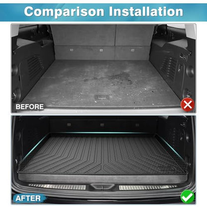 Mixsuper Custom Fit Cargo Liner for Chevrolet Suburban/GMC Yukon XL/Cadillac Escalade ESV 2015-2020, All Weather Cargo Mat Rear Trunk Liner Behind The 3rd Row Seats Black - size: Fit for Chevrolet Suburban | 2015-2020