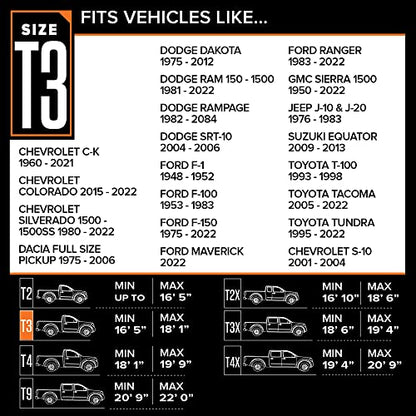 Budge Protector V Truck Cover, Premium 5-Layer Waterproof All Weather Dust Proof Protection with Soft Inner Lining, Fits Trucks up to 217 Inches, Gray, Size 3 - size: Size 3: 217" L x 70" W x 60" H