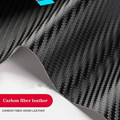 MAXDOOL 4Pcs Car Door Sill Protector Reflective 4D Carbon Fiber Sticker - color: white