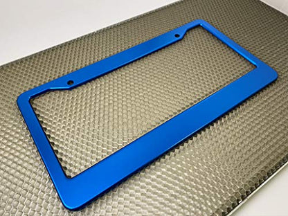 Special Edition Anodized Aluminum CAR License Plate Frames - Blue - color: Blue